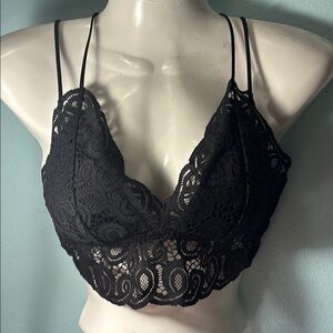 Victoria’s Secret Pink Black Lace Bralette